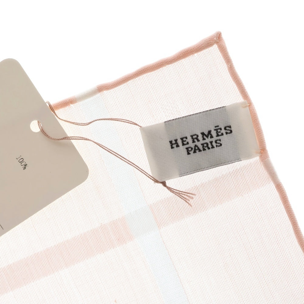 HERMES(エルメス) Hロゴ ハンカチ セット ピンク/グレー レディース