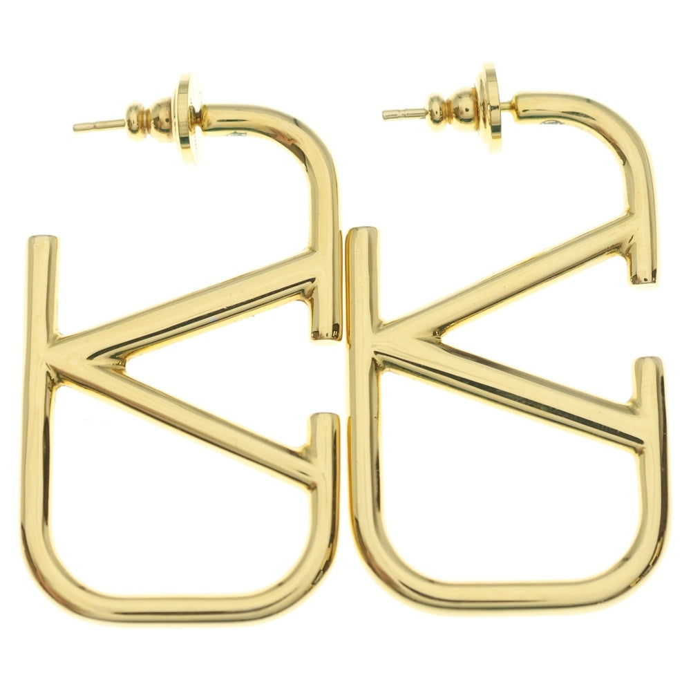 VALENTINO(ヴァレンティノ) Vロゴシグネチャー メタルピアス ゴールド GP ピアス アクセサリー レディース