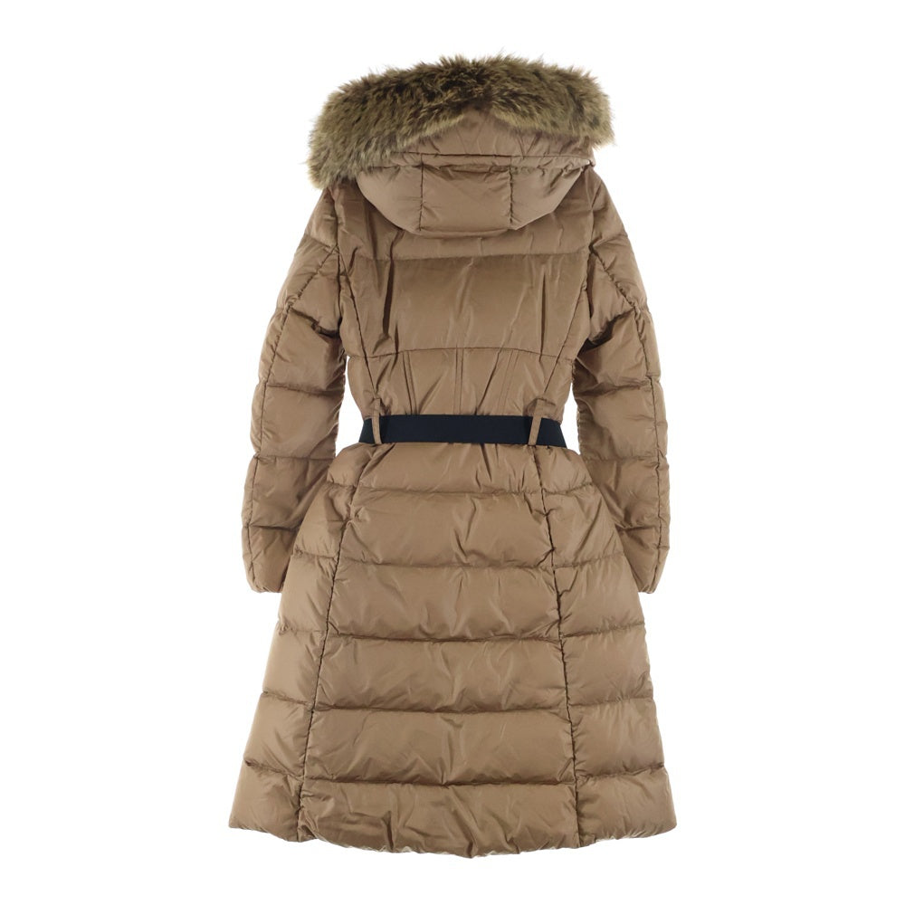MONCLER(モンクレール) 21AW BOUCAGE ファーフーデッドダウンコート ベージュ レディース