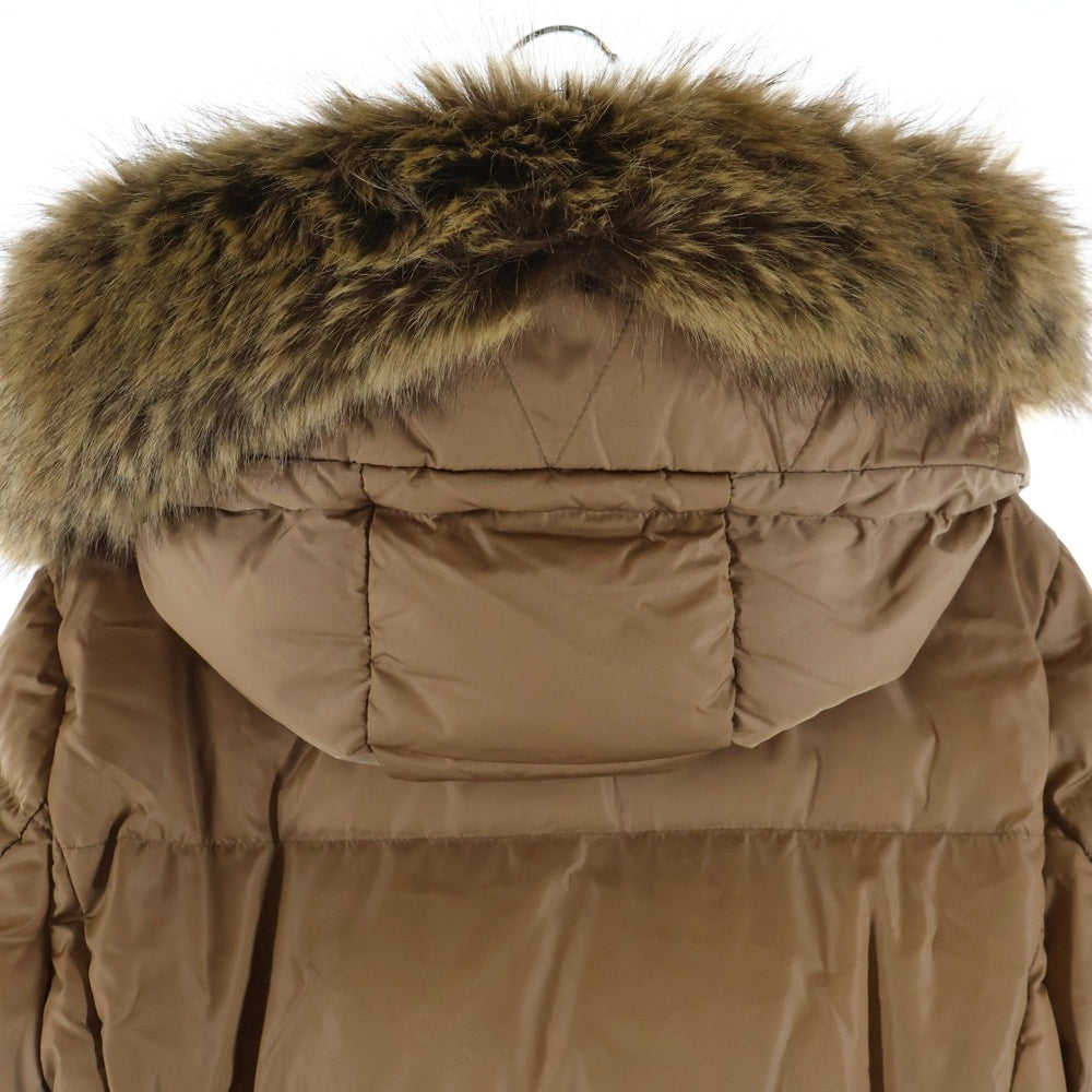 MONCLER(モンクレール) 21AW BOUCAGE ファーフーデッドダウンコート ベージュ レディース