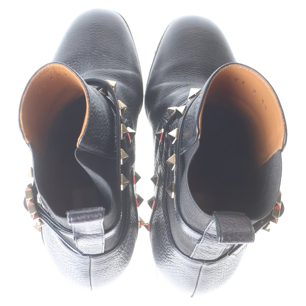 VALENTINO(ヴァレンティノ) ロックスタッズ ベルテッド ジョッパー ショートブーツ ブラック レディース