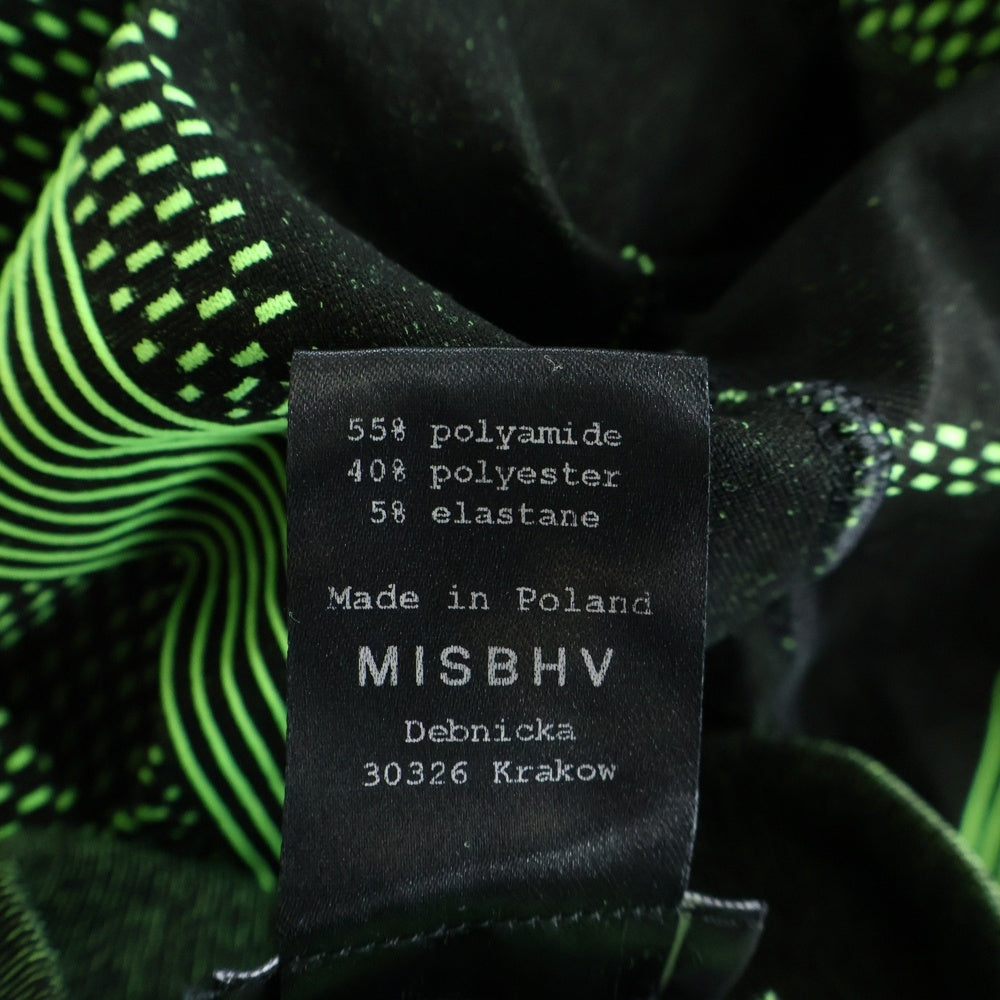 MISBHV(ミスビヘイブ) スポーツアクティブ クラッシックロングスリーブ 長袖Tシャツ カットソー ブラック/ライトグリーン レディース