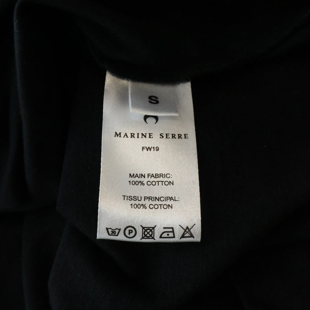 MARINE SERRE(マリーン セル) 19AW ムーンプリント 半袖Tシャツ カットソー ブラック レディース
