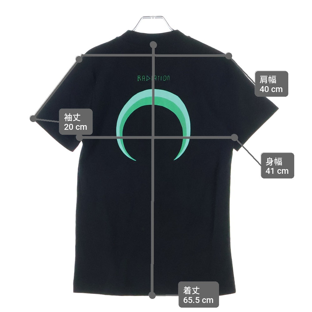 MARINE SERRE(マリーン セル) 19AW ムーンプリント 半袖Tシャツ カットソー ブラック レディース