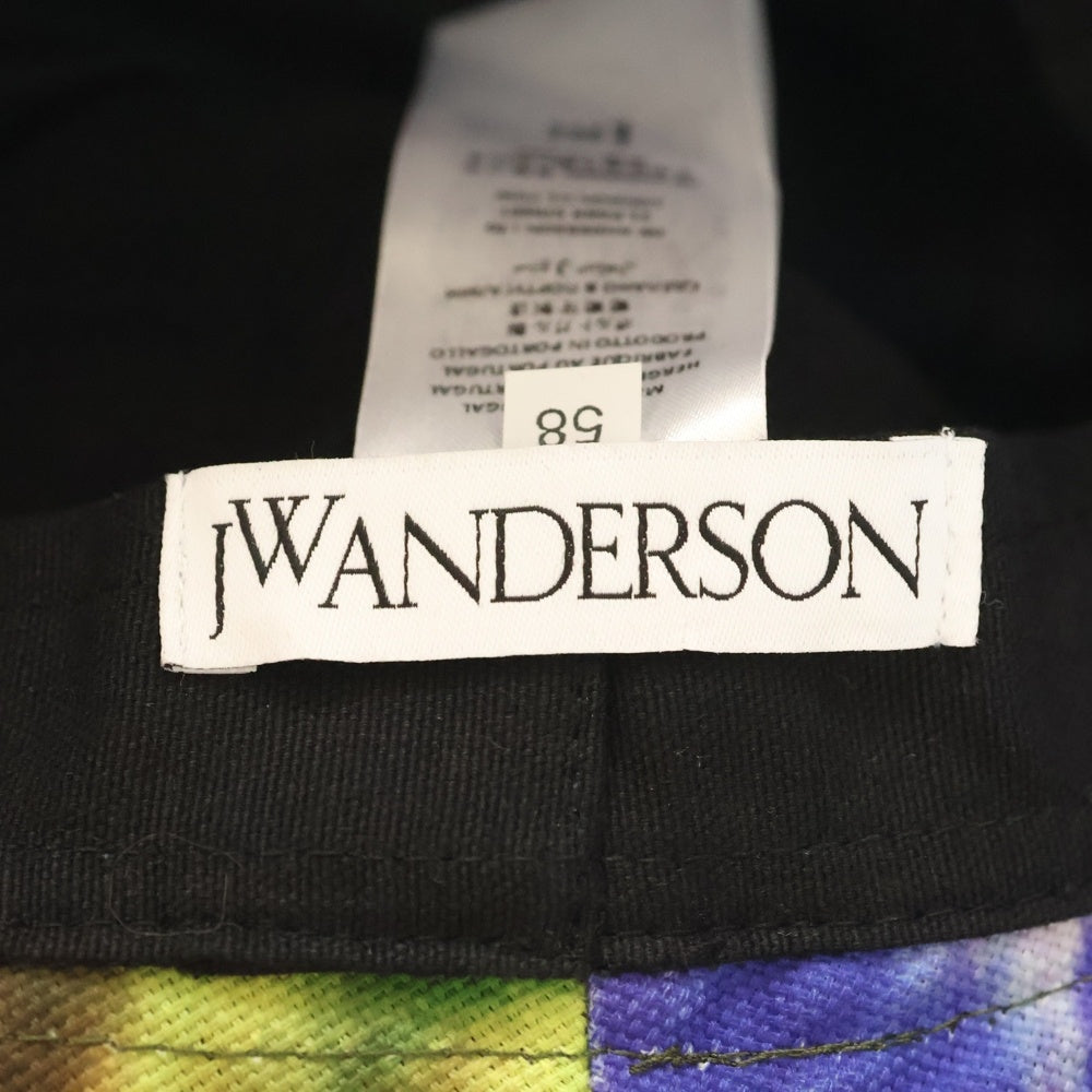 J.W.ANDERSON(ジェー ダブリュー アンダーソン) ダイダイ染 総柄 キャンバス バケットハット 帽子 マルチカラー