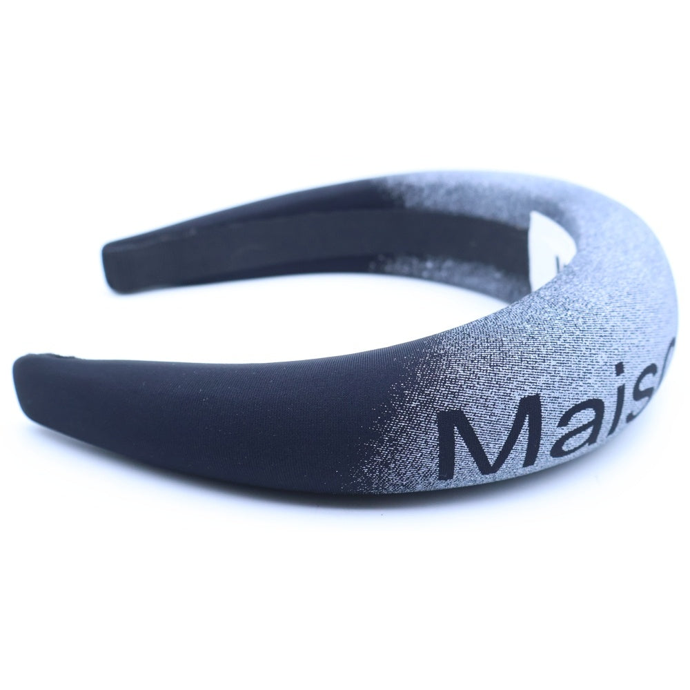 MM6 Maison Margiela(エムエムシックスメゾンマルジェラ) ロゴプリント グラデーション カチューシャ グレー/ブラック レディース