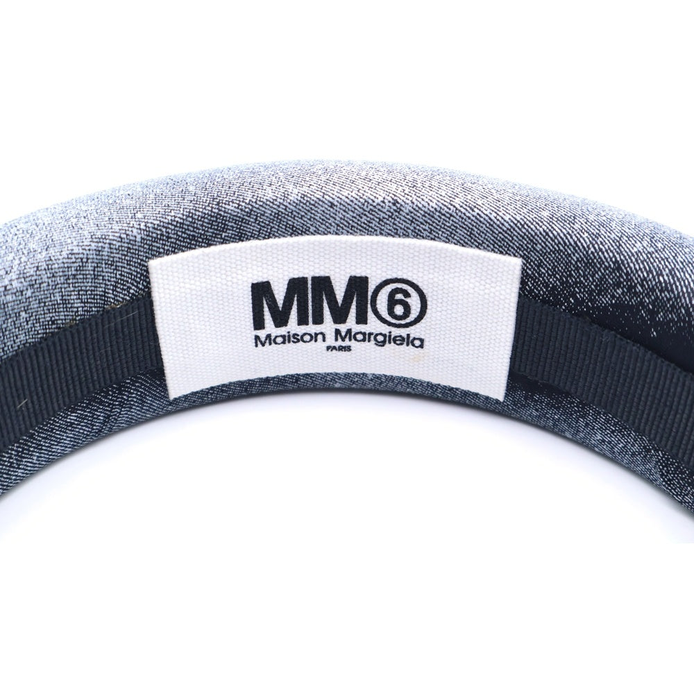 MM6 Maison Margiela(エムエムシックスメゾンマルジェラ) ロゴプリント グラデーション カチューシャ グレー/ブラック レディース