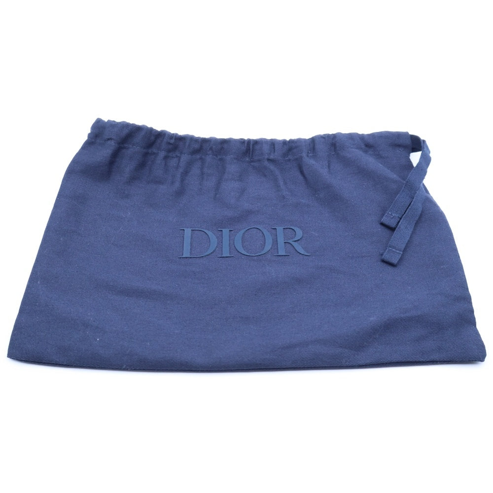 Christian Dior(クリスチャンディオール) サドル オブリーク バーティカルポーチ ショルダーバッグ フォンショルダー ミニバッグ ネイビー×ブラック キャンバス×レザー シルバー金具 レディース