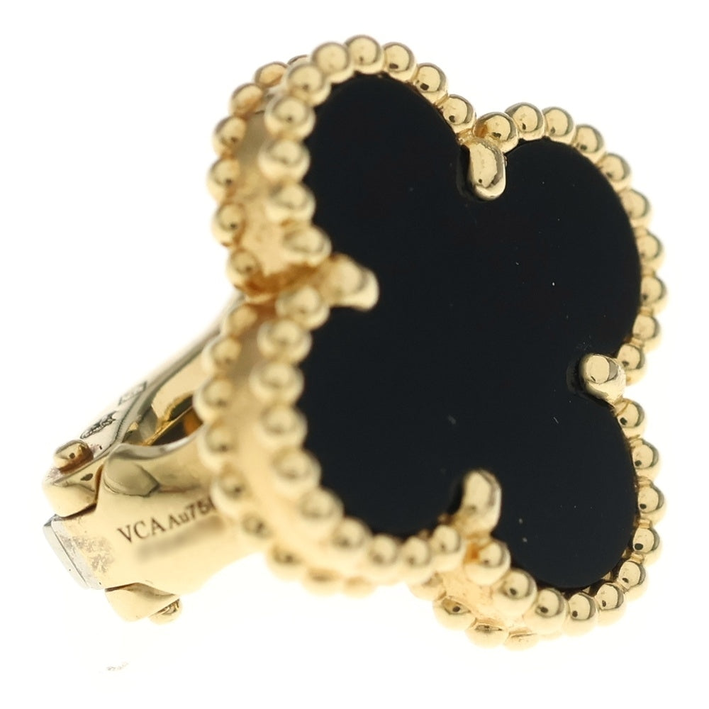 Van Cleef & Arpels(ヴァンクリーフアンドアーペル) 18K ヴィンテージアルハンブラ オニキス ピアス ゴールド/ブラック レディース