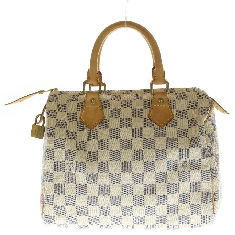 LOUIS VUITTON(ルイヴィトン) ダミエアズール スピーディ25 ハンドバッグ ボストンバッグ アイボリー レザー×PVC N41534 ゴールド金具