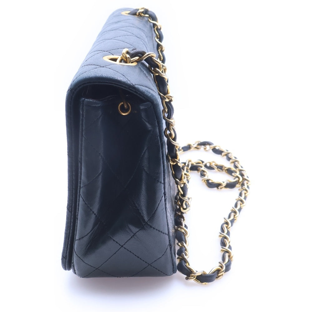CHANEL(シャネル) マトラッセ23 フルフラップ チェーンショルダーバッグ 黒 ラムスキン GD金具 レディース