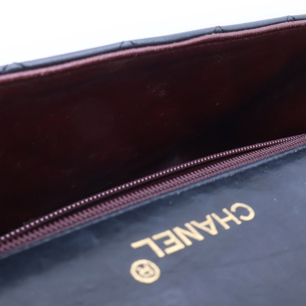 CHANEL(シャネル) マトラッセ23 フルフラップ チェーンショルダーバッグ 黒 ラムスキン GD金具 レディース