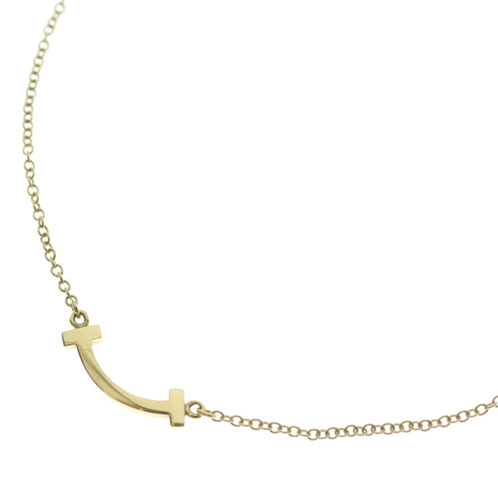 TIFFANY & Co.(ティファニー) Tスマイル ミニ ネックレス ペンダント チェーン ゴールド AU750 2.2g