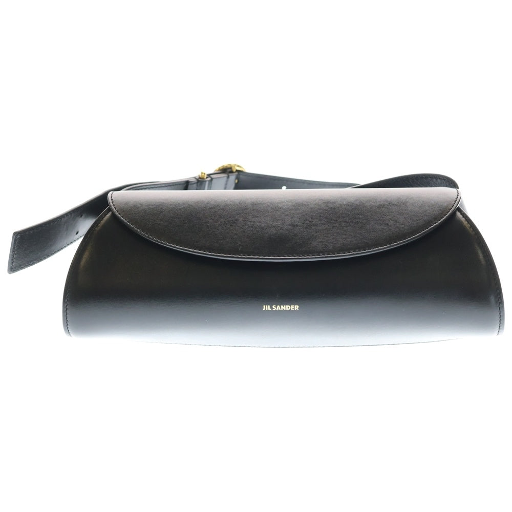 JIL SANDER(ジルサンダー) カンノーロ スモール レザー ワンショルダーバッグ ゴールド金具 ブラック レディース