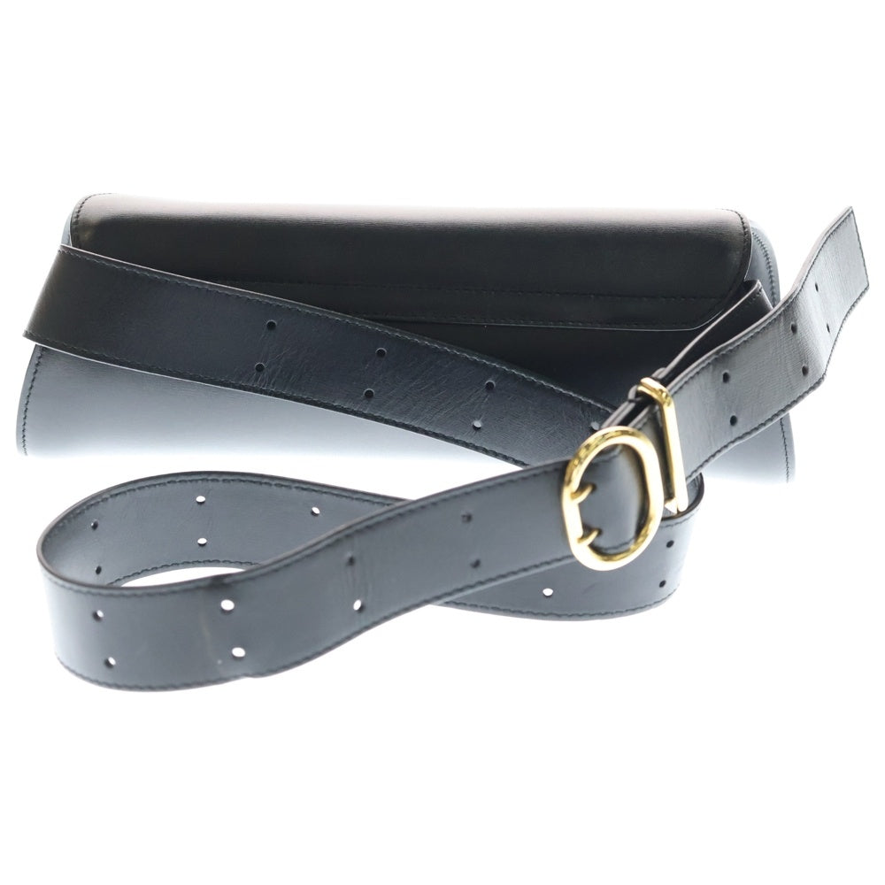JIL SANDER(ジルサンダー) カンノーロ スモール レザー ワンショルダーバッグ ゴールド金具 ブラック レディース