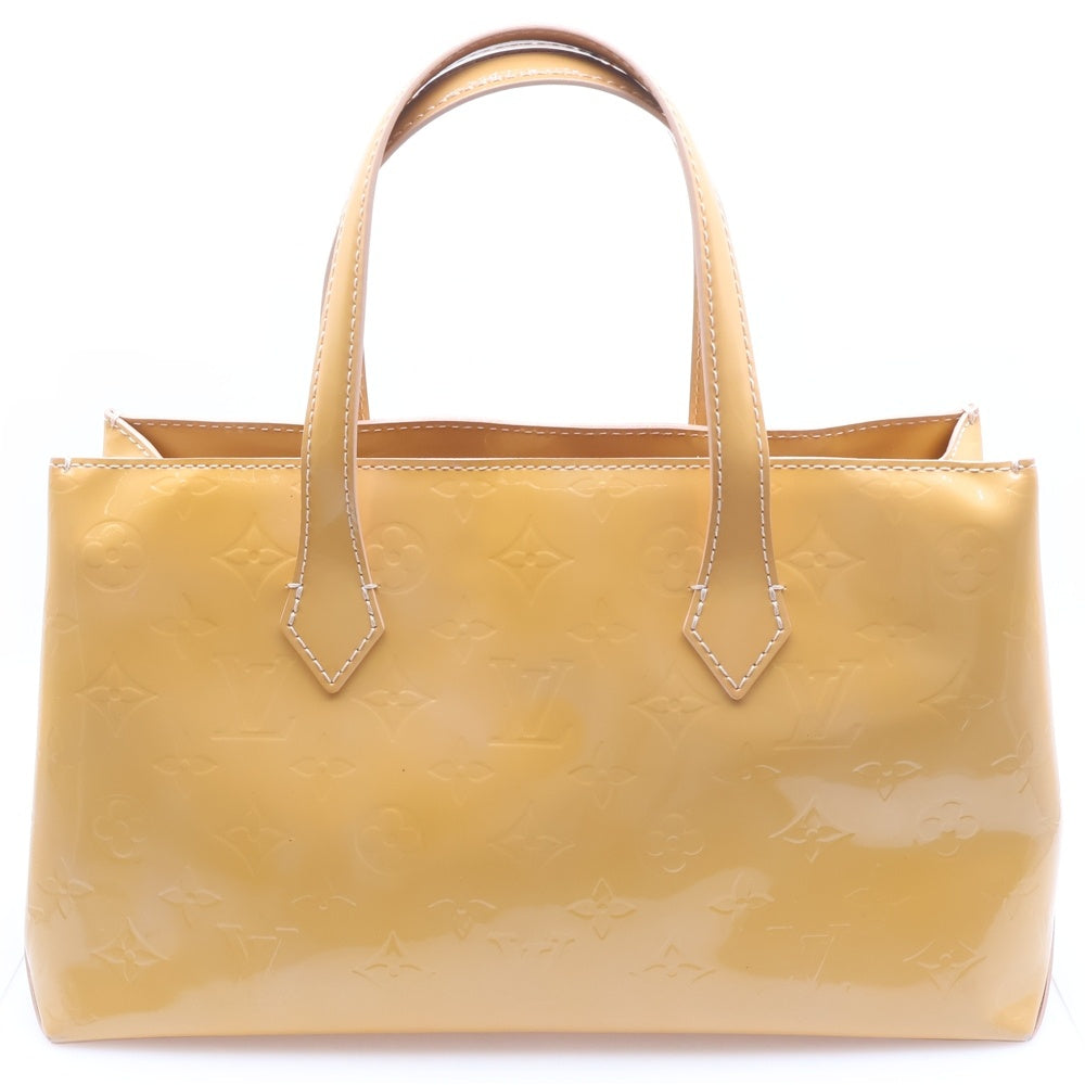 LOUIS VUITTON(ルイヴィトン) モノグラムヴェルニ ウィルシャーPM ハンドバッグ ミニバッグ イエロー レザー×パテント M91642 ゴールド金具 レディース