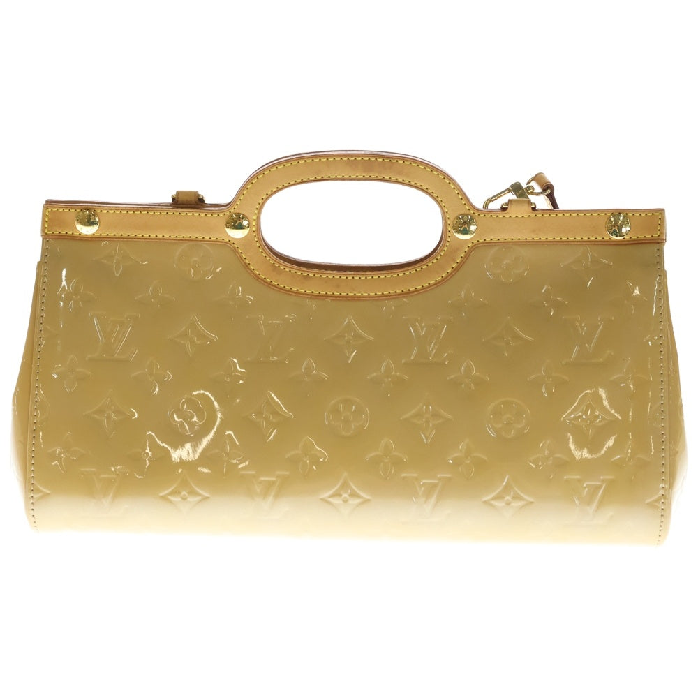 LOUIS VUITTON(ルイヴィトン) ヴェルニ ロクスバリードライブ 2WAYバッグ ハンドバッグ ショルダーバッグ ベージュ ブラウン レザー×エナメル M91372 ゴールド金具 レディース