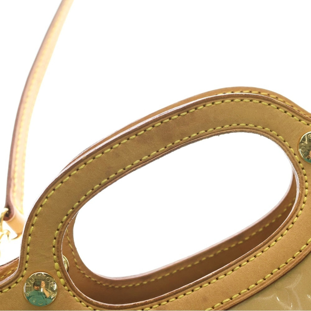 LOUIS VUITTON(ルイヴィトン) ヴェルニ ロクスバリードライブ 2WAYバッグ ハンドバッグ ショルダーバッグ ベージュ ブラウン レザー×エナメル M91372 ゴールド金具 レディース