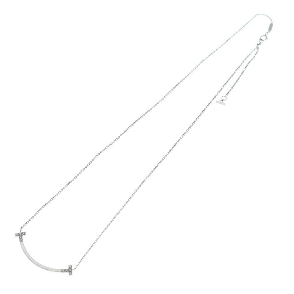 TIFFANY & Co.(ティファニー) Tスマイル ミディアム ダイヤモンド ネックレス ホワイトゴールド 750WG ジュエリー