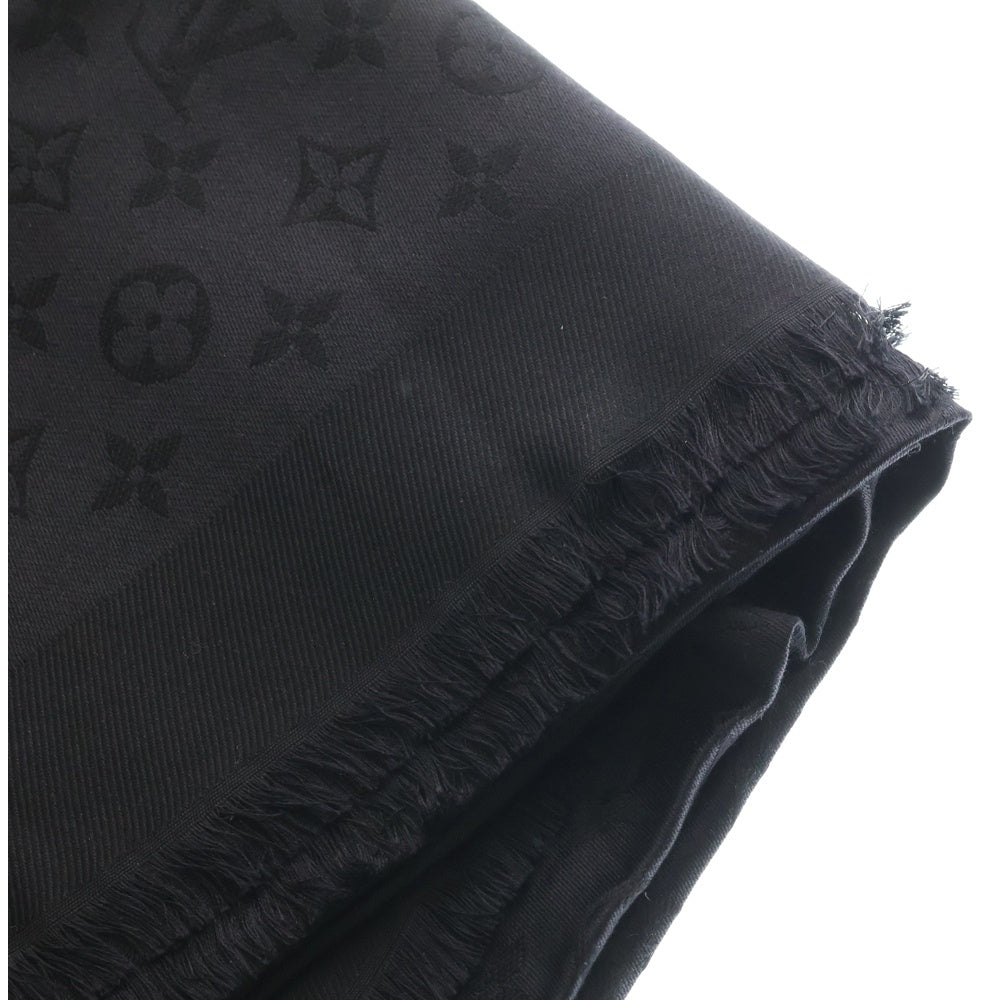 LOUIS VUITTON(ルイヴィトン) ショールモノグラム シルクウールストール ブラック M71329 レディース