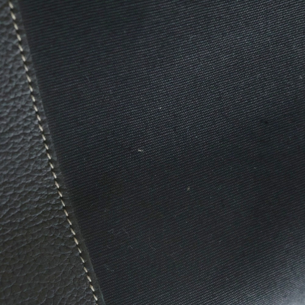 HERMES(エルメス) ガーデンパーティPM トートバッグ ハンドバッグ ブラック トワルオフィシェ×ネゴンダ レザー×キャンバス シルバー金具 レディース