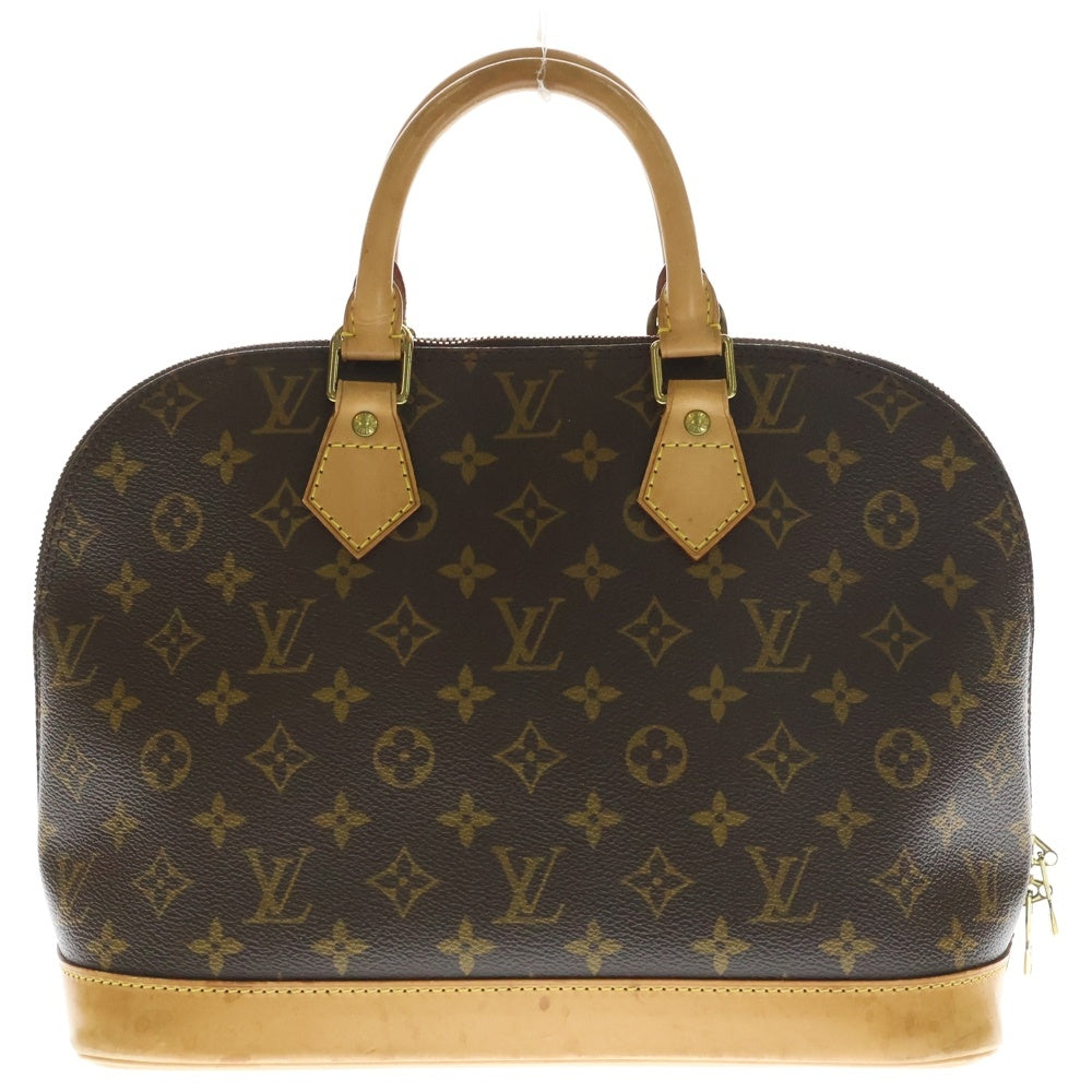 LOUIS VUITTON(ルイヴィトン) モノグラム アルマ ハンドバッグ ブラウン レザー×PVC ゴールド金具 M51130 レディース