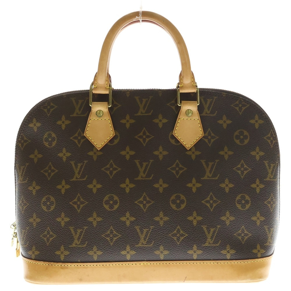 LOUIS VUITTON(ルイヴィトン) モノグラム アルマ ハンドバッグ ブラウン レザー×PVC ゴールド金具 M51130 レディース