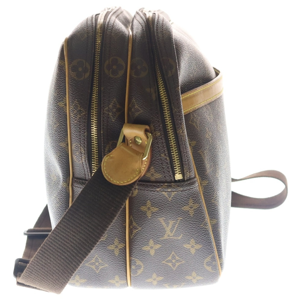 LOUIS VUITTON(ルイヴィトン) モノグラム リポーターGM ショルダーバッグ ブラウン レザー×PVC M45252 ゴールド金具