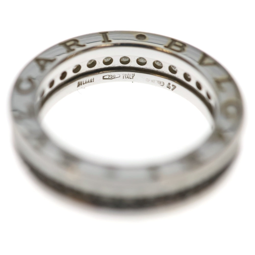 BVLGARI(ブルガリ) ビーゼロワン ワンバンド フルダイヤリングAu750 K18 WG ホワイトゴールド 指輪 レディース