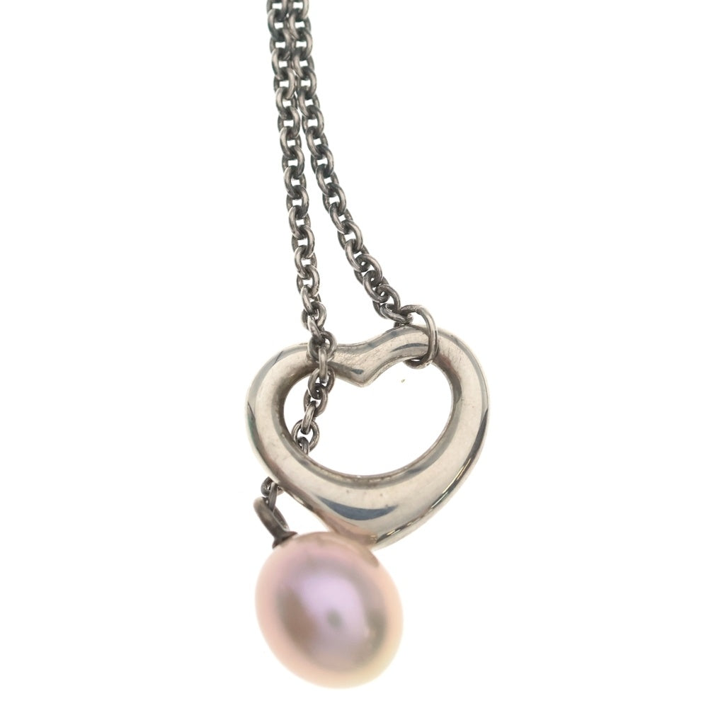 TIFFANY & Co.(ティファニー) オープンハート ラリアット ネックレス ペンダント チェーン シルバー SV レディース