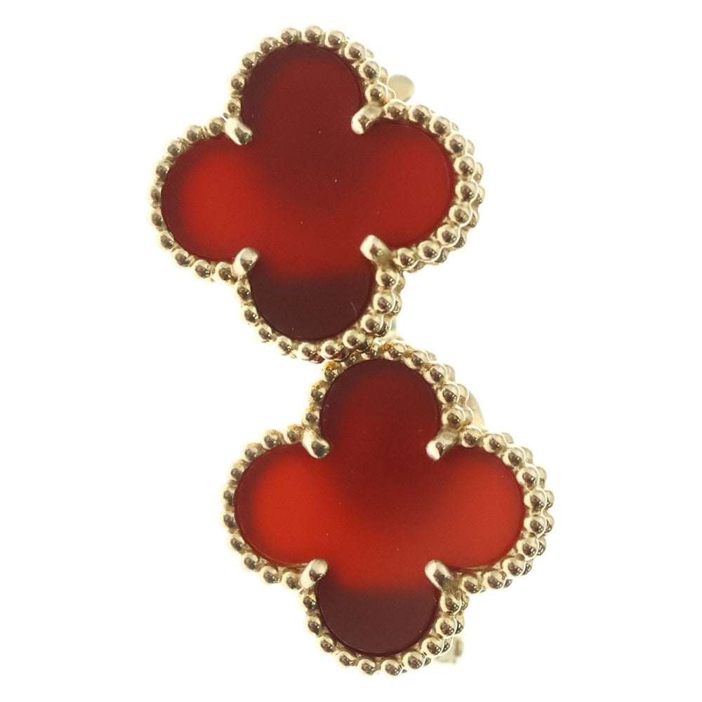 Van Cleef & Arpels(ヴァンクリーフアンドアーペル) ヴィンテージアルハンブラ カーネリアン ピアス イエローゴールド Au750YG VCARD40400 ジュエリー レディース