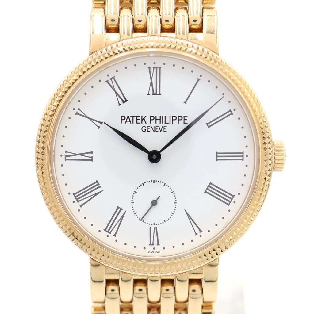PATEK PHILIPPE(パテックフィリップ) カラトラバ 白文字盤 手巻き 腕時計 K18YG イエローゴールド 7119/1J-012