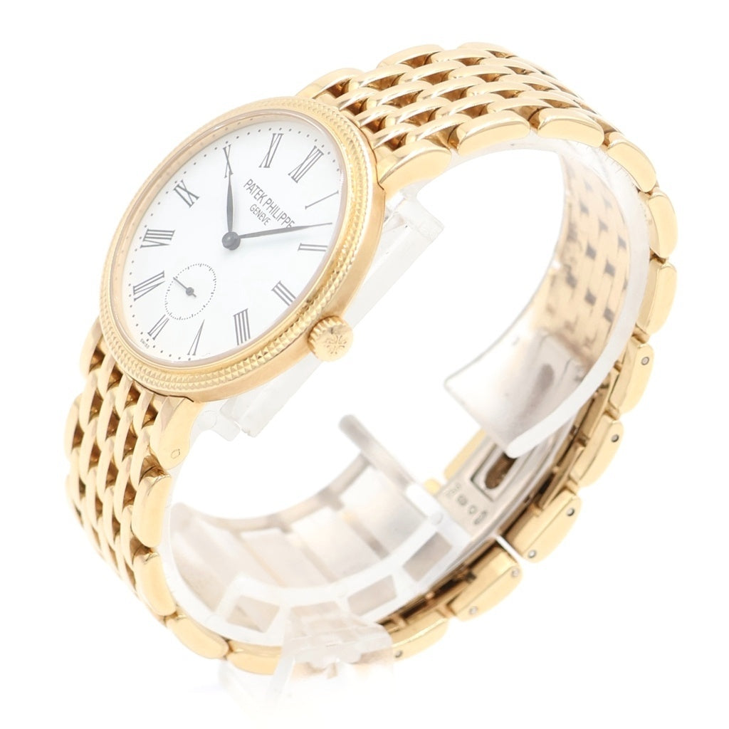 PATEK PHILIPPE(パテックフィリップ) カラトラバ 白文字盤 手巻き 腕時計 K18YG イエローゴールド 7119/1J-012