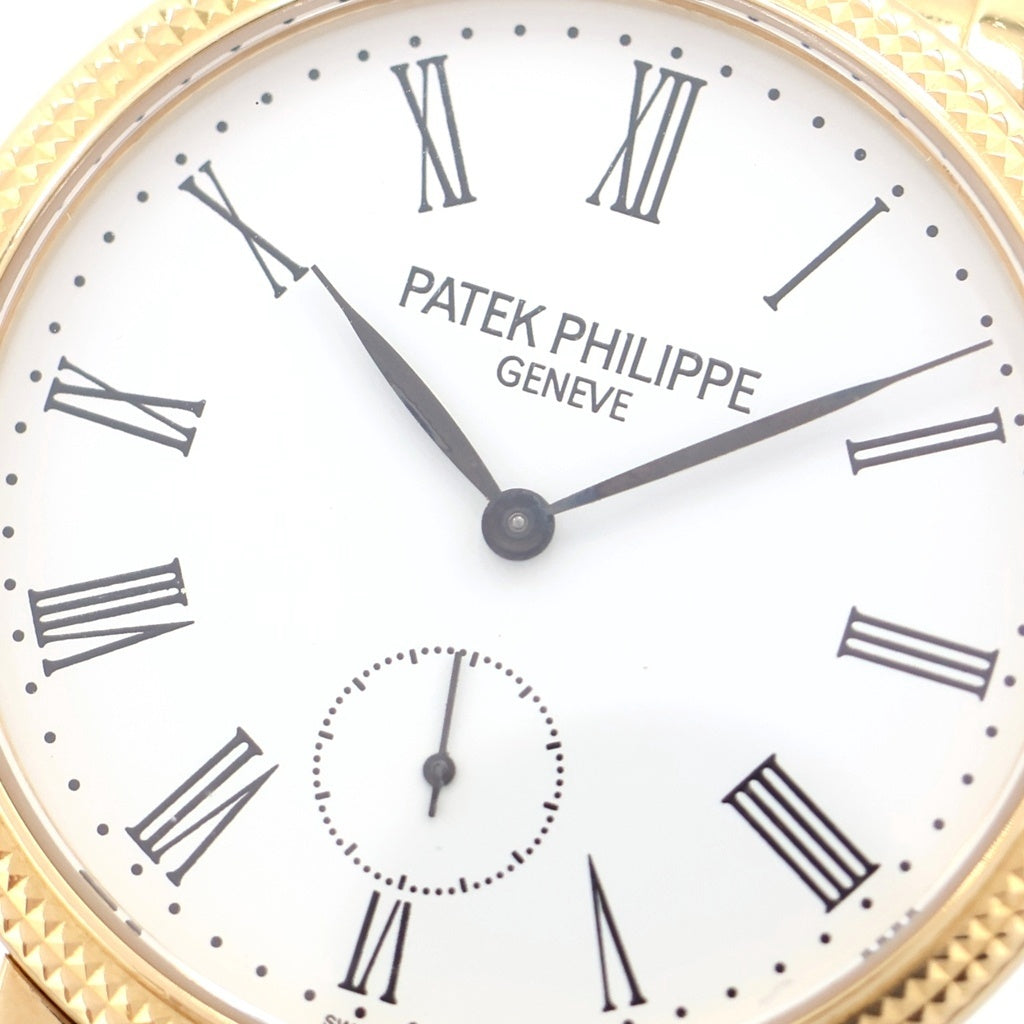 PATEK PHILIPPE(パテックフィリップ) カラトラバ 白文字盤 手巻き 腕時計 K18YG イエローゴールド 7119/1J-012