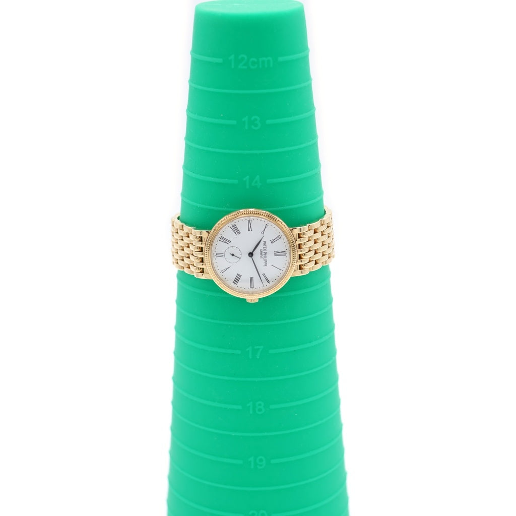PATEK PHILIPPE(パテックフィリップ) カラトラバ 白文字盤 手巻き 腕時計 K18YG イエローゴールド 7119/1J-012