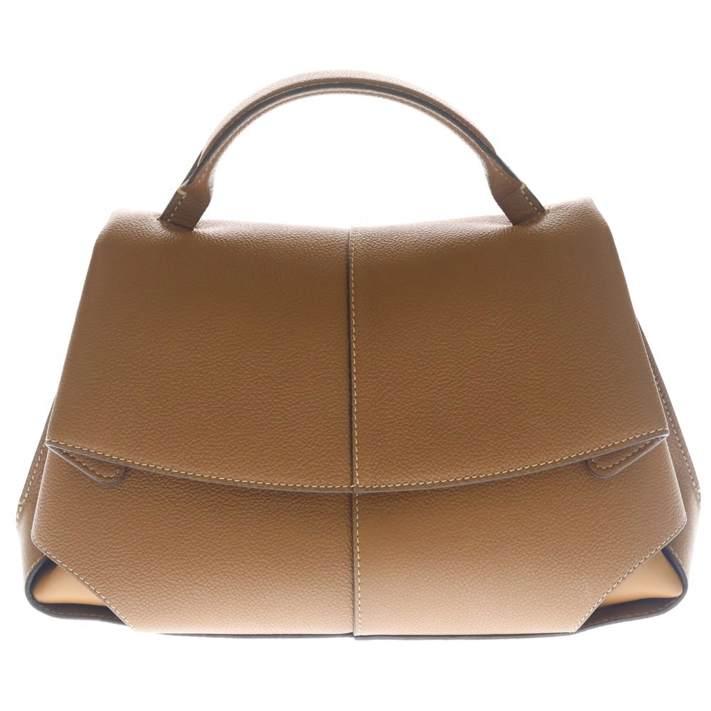Polene(ポレーヌ) モッキ ハンドバッグ ショルダーバッグ ブラウン レザー ゴールド金具 レディース