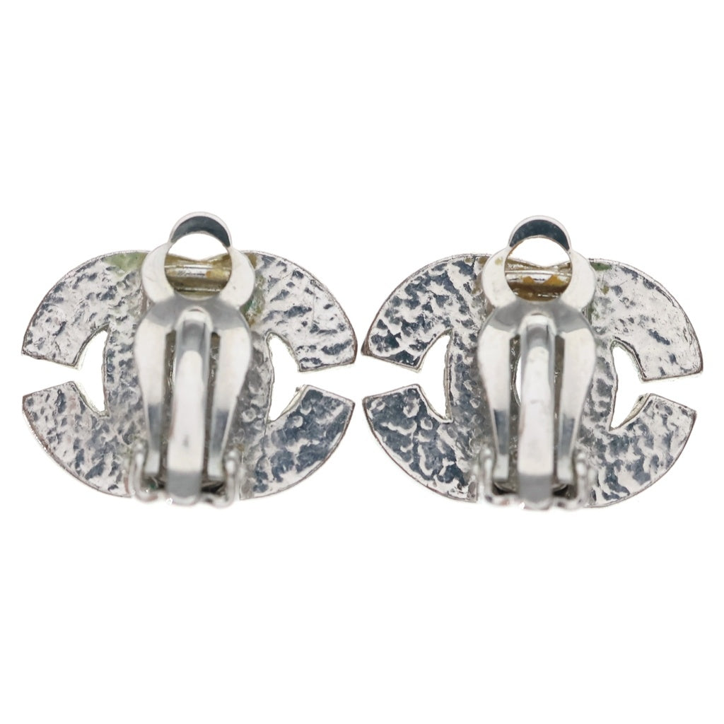 CHANEL(シャネル) ココマーク ラインストーン バケット イヤリング シルバー メタル 01P アクセサリー レディース