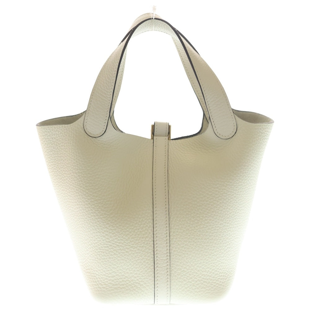 HERMES(エルメス) ピコタンロック PM ニューホワイト トリヨンクレマンス ゴールド金具 W刻印 ハンドバッグ レディース