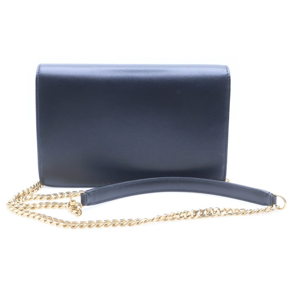 CELINE(セリーヌ) トリオンフ マーゴ チェーンショルダーバッグ ブラック レザー ゴールド金具 レディース