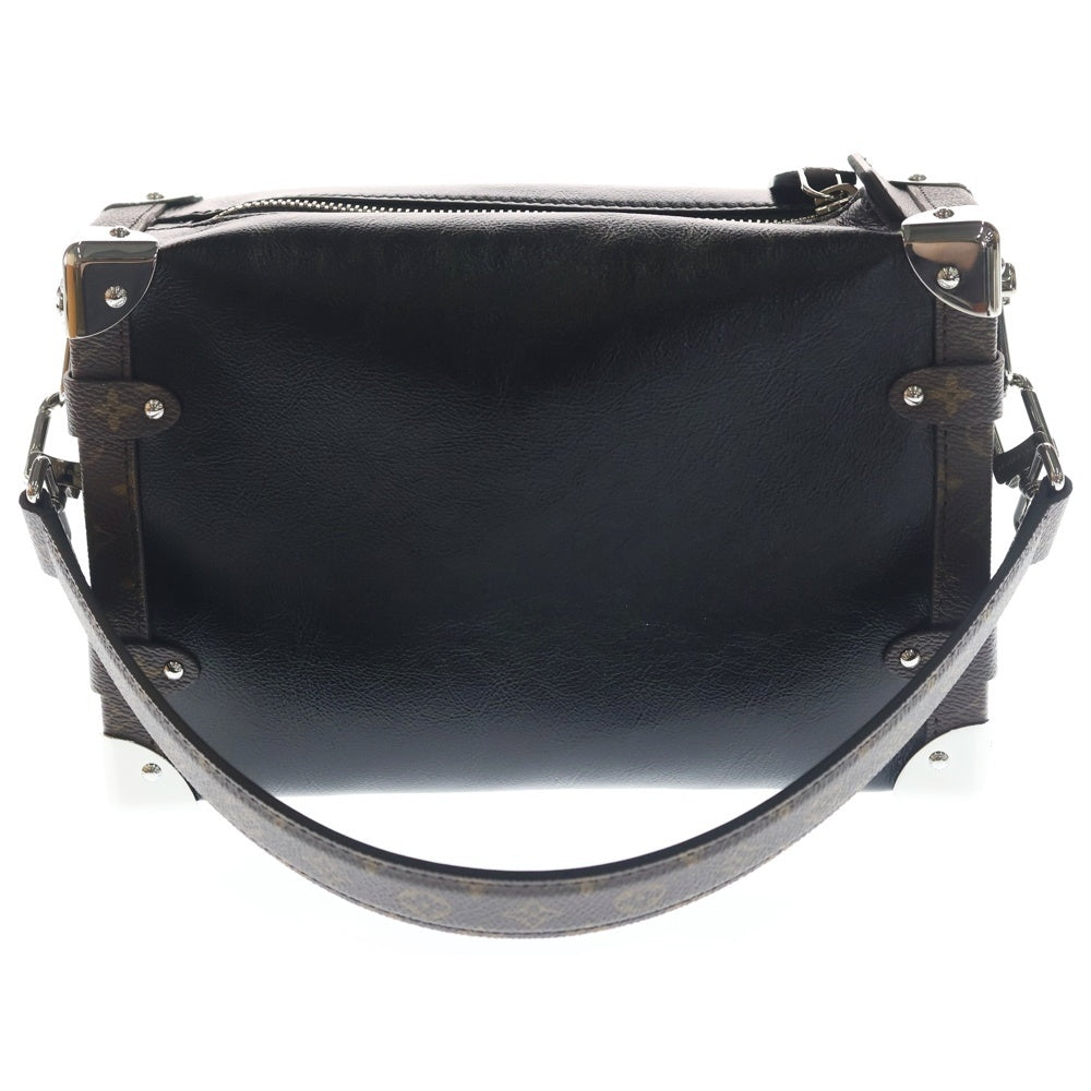 LOUIS VUITTON(ルイヴィトン) サイドトランク バイブ MM ハンドバッグ ショルダーバッグ チェーンバッグ ブラック×ブラウン レザー×PVC M15195 シルバー金具 レディース