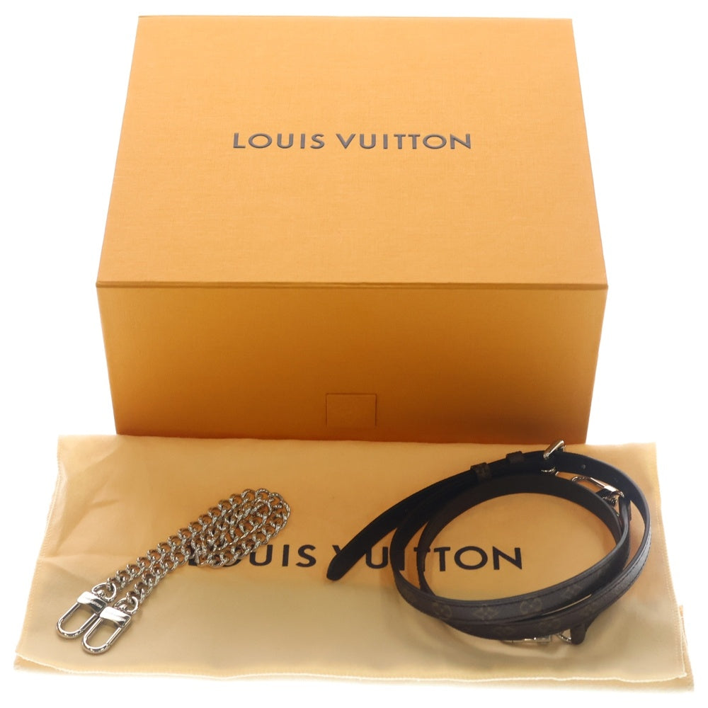 LOUIS VUITTON(ルイヴィトン) サイドトランク バイブ MM ハンドバッグ ショルダーバッグ チェーンバッグ ブラック×ブラウン レザー×PVC M15195 シルバー金具 レディース