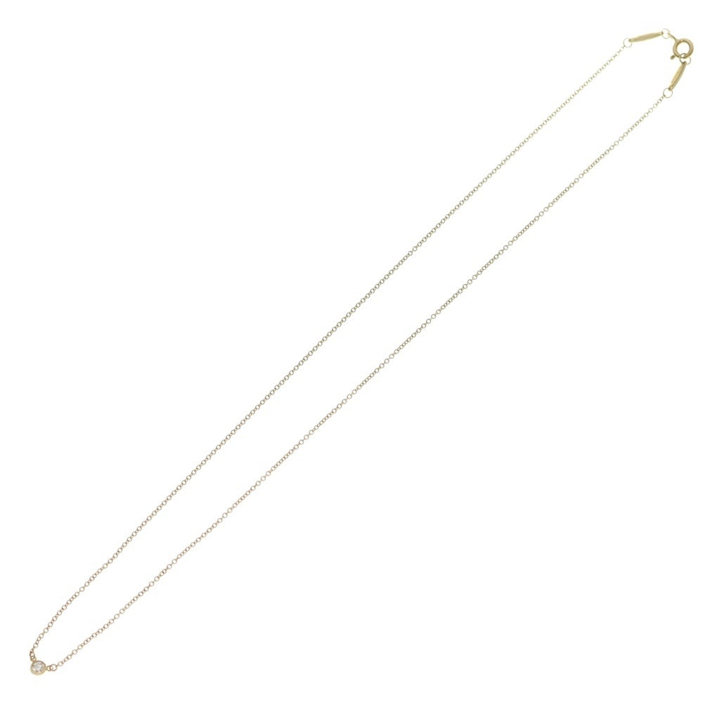 TIFFANY & Co.(ティファニー) バイザヤード 1Pダイヤ ネックレス ペンダント チェーン ゴールド Au750YG 1.7g レディース