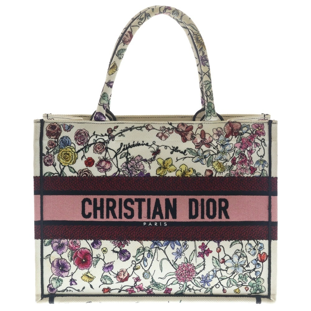 Christian Dior(クリスチャンディオール) ブックトート ミディアム ハンドバッグ トートバッグ ピンク×マルチカラー フラワー キャンバス M12862RIWM932 レディース