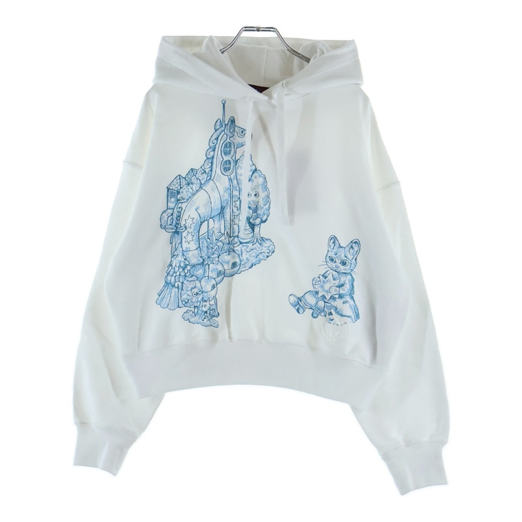 GUCCI(グッチ) ヒグチユウココラボ グラフィックバックプリント フーディ パーカー ホワイト #S レディース