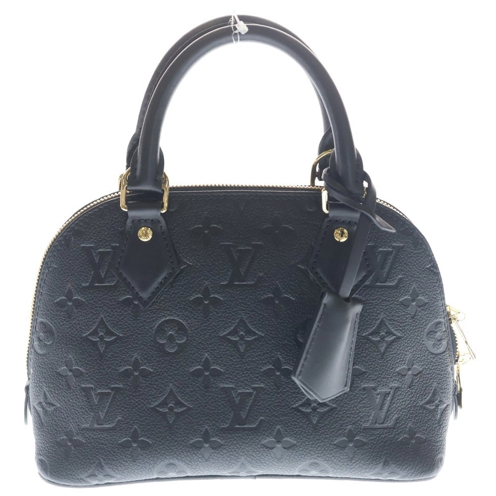 LOUIS VUITTON(ルイヴィトン) アルマBB モノグラムアンプラント レザー 2WAY ハンド ショルダーバッグ ゴールド金具 ブラック M26409 レディース