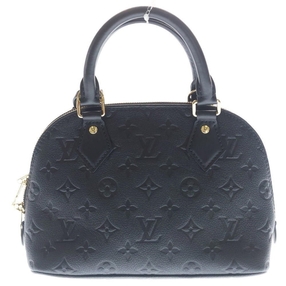 LOUIS VUITTON(ルイヴィトン) アルマBB モノグラムアンプラント レザー 2WAY ハンド ショルダーバッグ ゴールド金具 ブラック M26409 レディース