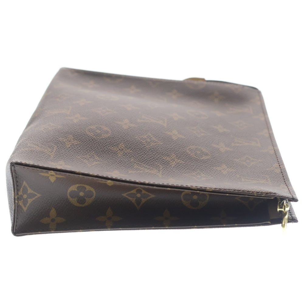 LOUIS VUITTON(ルイヴィトン) ポッシュトワレット26 モノグラム PVC レザー クラッチ セカンドバッグ ポーチ ゴールド金具 ブラウン M47542 レディース