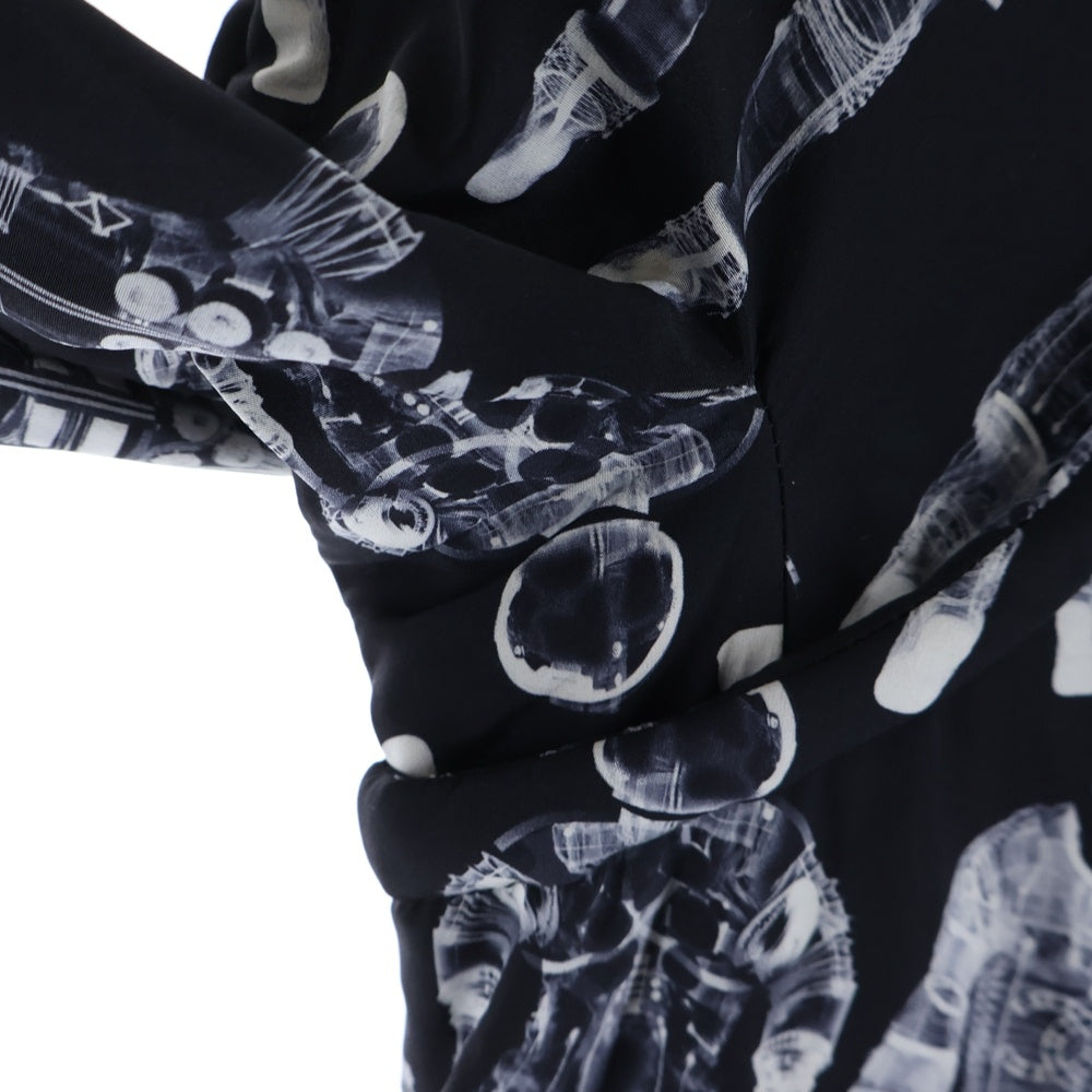CHANEL(シャネル) Astronaut アストロノート 宇宙飛行士柄プリント ココマーク シルク ジップアップ コート ドレス ブラック レディース P57571V43581
