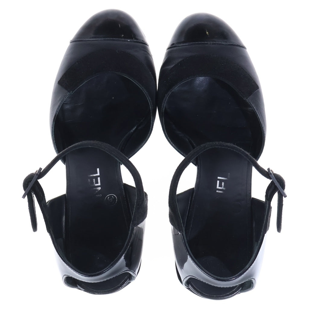 CHANEL(シャネル) パンプス ブラック レザー×エナメル×ベルベット #36 2/1C レディース
