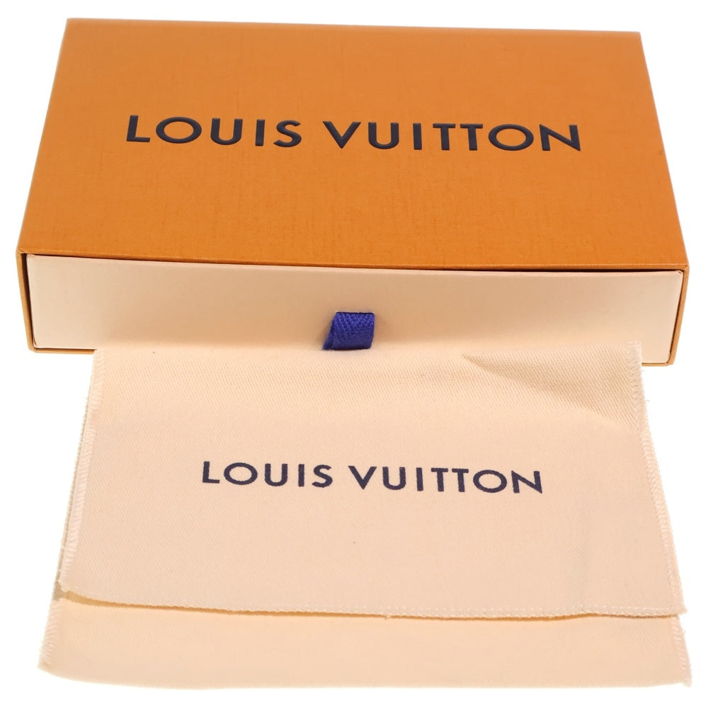 LOUIS VUITTON(ルイヴィトン) モノグラムアンプラント ポルト カルト ロミー 小物入れ コインケース ポーチ ライトブルー レザー M82045 シルバー金具 レディース